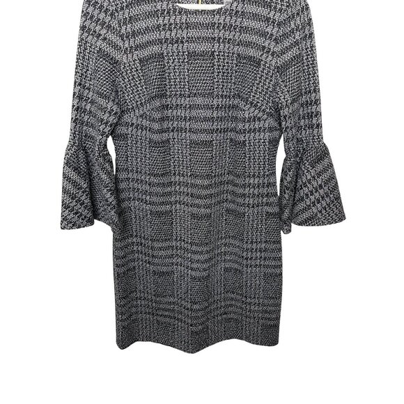Calvin Klein Black White Plaid Sheath Dress Women’s 4 Small Work Career - Picture 4 of 10